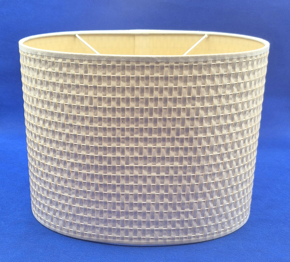 Cream Textured Oval Lampshade Uno Fitter 12x9x9"